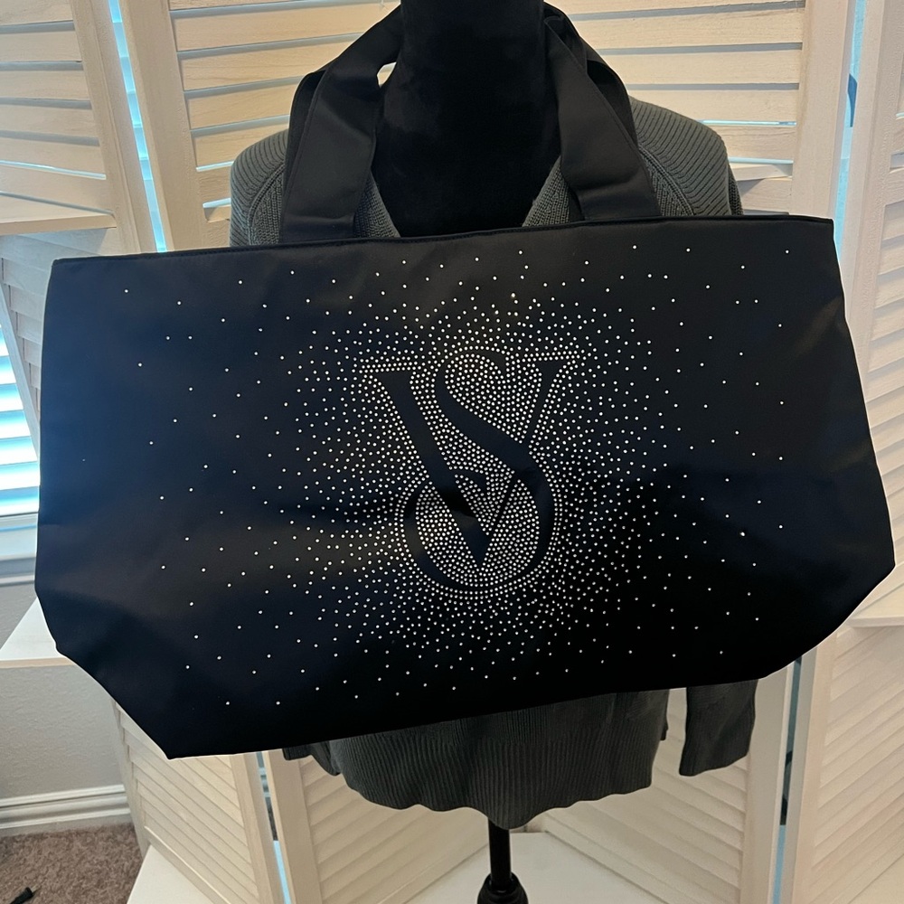 Victoria's Secret Black Sparkle Tote